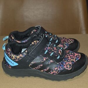 Merrell Kids' Black Multi Animal Print Trail Shoes